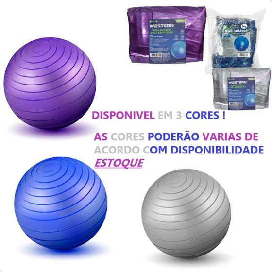 Imagem de Bola Inflável 85 Cm Para Exercícios Pilates Yoga Abdominal