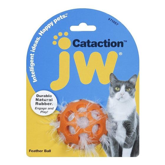 Imagem de Bola JW Cataction Feather Ball com Plumas para Gatos