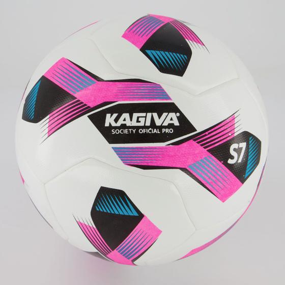 Imagem de Bola Kagiva S7 Pro Society Branca e Rosa