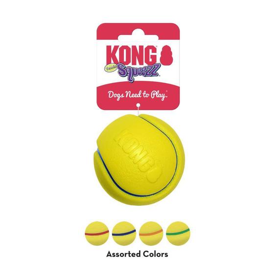 Imagem de Bola Kong Squeezz Tennis com Apito Grande p/ Cães