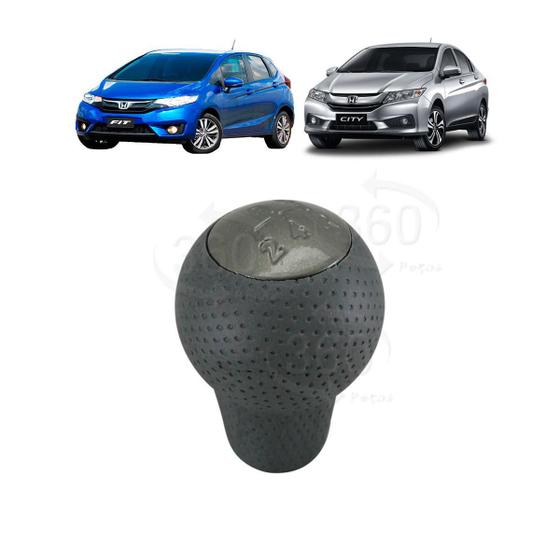 Imagem de Bola Manopla Cambio Honda Fit City Cinza