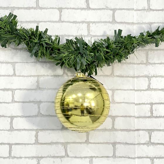 Imagem de Bola Natal Decorada N 15 Glitter Dourada