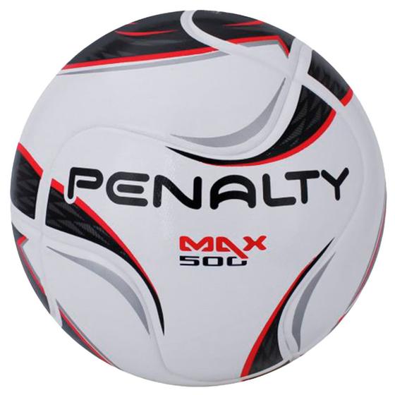 Imagem de Bola Oficial Penalty Futsal Max 500 XXII Branco Preto Vermelho