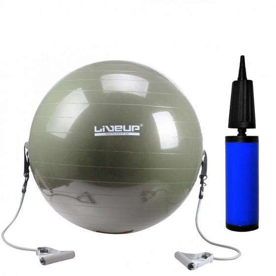 Bola para Pilates 65cm com Extensores + Mini Bomba de Inflar Liveup Sports Menor preço em Bola para Pilates 65cm com Extensores + Mini Bomba de Inflar Liveup Sports