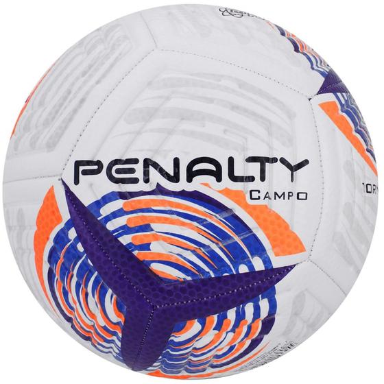 Imagem de Bola Penalty Futebol Campo Tornado XXII Costurada à Máquina Laranja