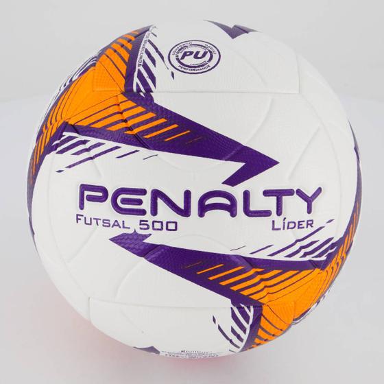 Imagem de Bola Penalty Líder XXIV Futsal Branca e Laranja