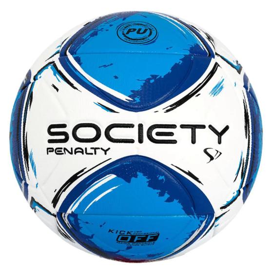 Imagem de Bola Penalty Society S11 R2 Xxiv Branco Azul Preto