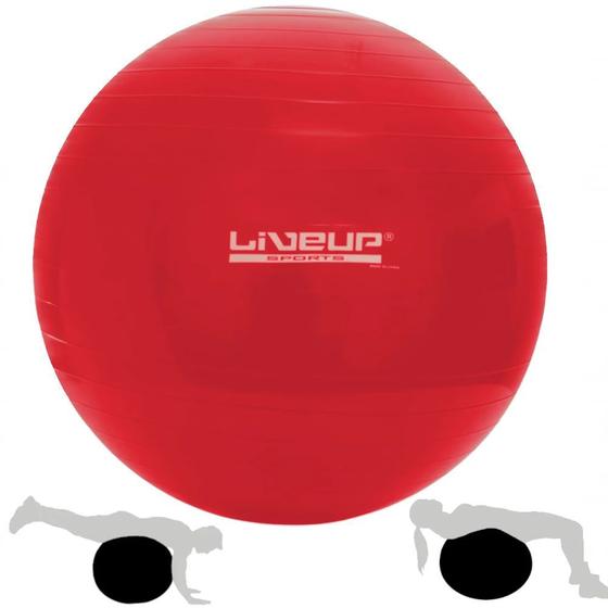Imagem de Bola Pilates Suica 45 Cm Liveup Vermelha para Pilates Yoga  Liveup Sports 