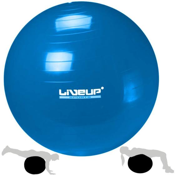Imagem de Bola Pilates Suica 65 Cm Liveup Azul  Liveup Sports 