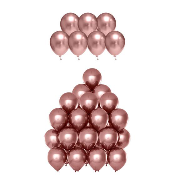 Bola Rose Gold Decoração Para Festa N 5 Com 25 Un Balloon Cake Pic