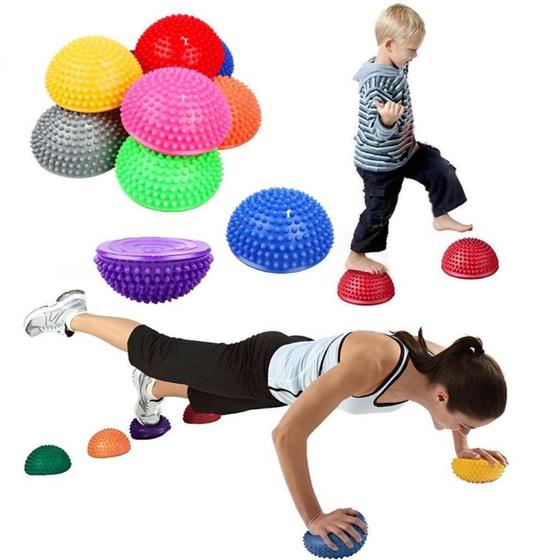 Imagem de Bola Semicírculo Espinha Infantil Equipamento de Treinamento de Integração Sensorial Equilíbrio