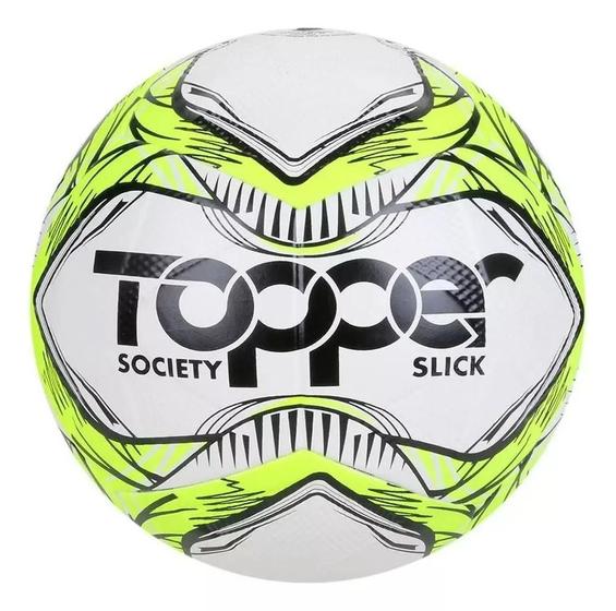 Imagem de Bola Society Oficial Topper Slick 2020 Amarelo Neon E Preto