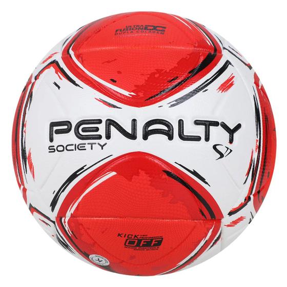 Imagem de Bola Society Penalty S11 R2 XXIV Branco/Vermelho