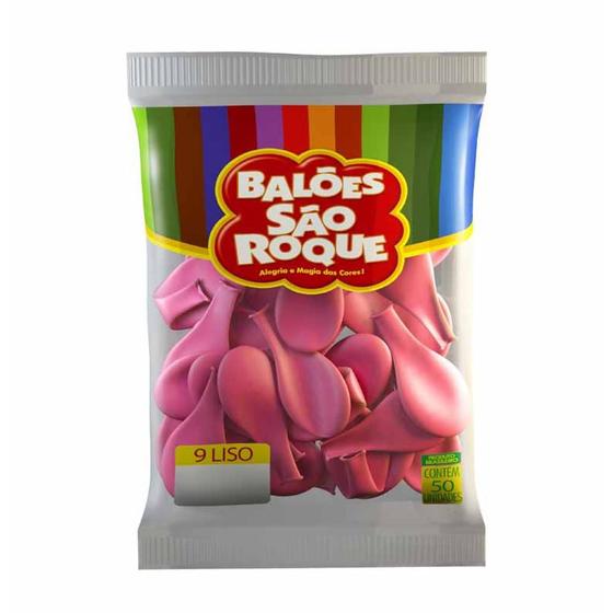 Imagem de Bola soprar n.9 rosa tuti-fruti com 50un / pct / são roque