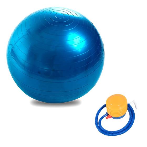 Imagem de Bola Suiça 65 Cm C/ Bomba - Yoga Pilates azul