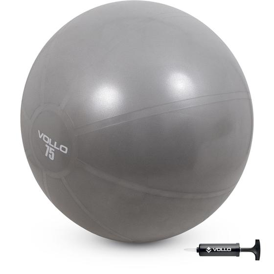 Imagem de Bola Suiça Gym Ball Para Pilates e Yoga 75cm Com Bomba de Inflar Vollo