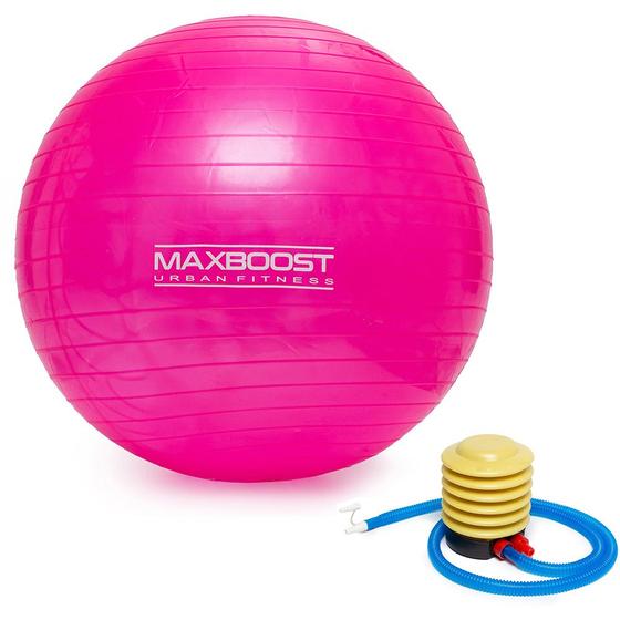 Imagem de Bola Suiça MaxBoost 75cm Pilates Com bomba Yoga Abdominais 200KG