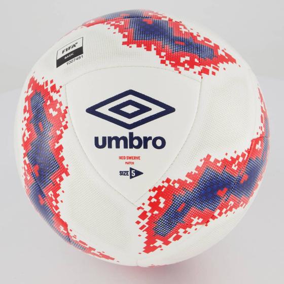 Imagem de Bola Umbro Neo Swerve Match Fifa Basic Campo Branca e Azul