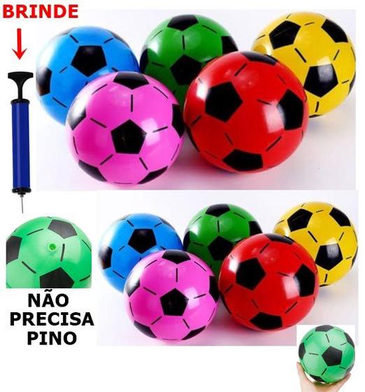Imagem de Bola Vinil Dente De Leite Futebol + Bomba Inflas-20 Unidades