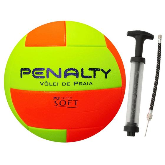 Imagem de Bola Volei De Praia Penalty Mais Inflador Com Nota Fiscal