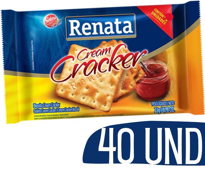 Imagem de Bolacha Biscoito em Sache Renata Cream Cracker - 40 und