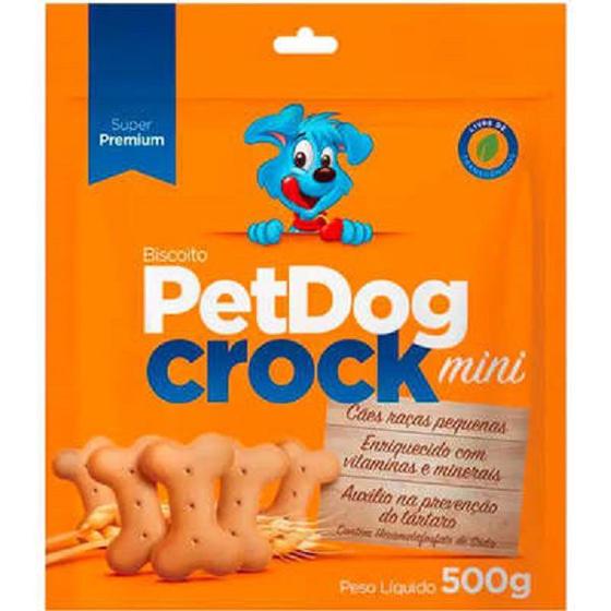 Imagem de Bolacha para caes petisco pet dog crock mini - 250g