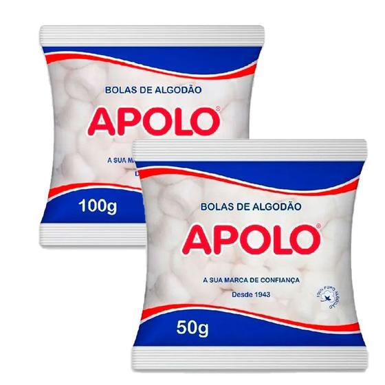 Imagem de Bolas de algodão apolo 50g ou 100g