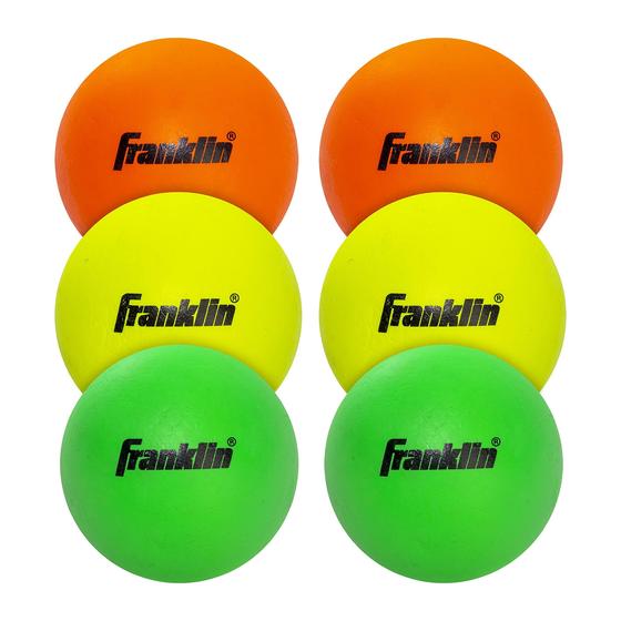 Imagem de Bolas de lacrosse Franklin Sports Soft Rubber Kids, pacote com 6