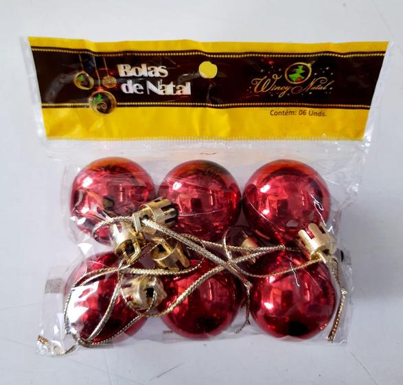 Imagem de Bolas de Natal 03cm - com 6 unidades