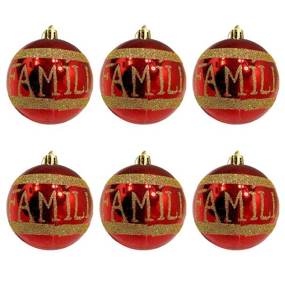 Bolas de Natal Vermelhas Família 6cm 6 peças - Casambiente - Bola de Natal  - Magazine Luiza