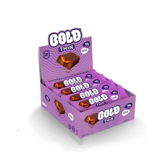 Imagem de Bold Bar Thin (Display 12 unid de 40g) - Sabor: Caramelo Crocante