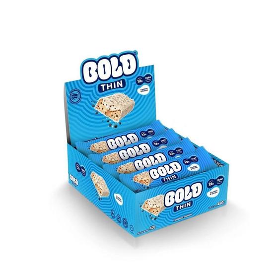 Imagem de Bold Bar Thin (Display 12 unid de 40g) - Sabor: Cookies e Cream