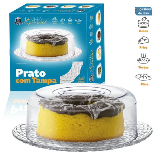 Boleira Bari 32cm com Tampa de Acrílico Ruvolo Menor preço em Boleira Bari 32cm com Tampa de Acrílico Ruvolo