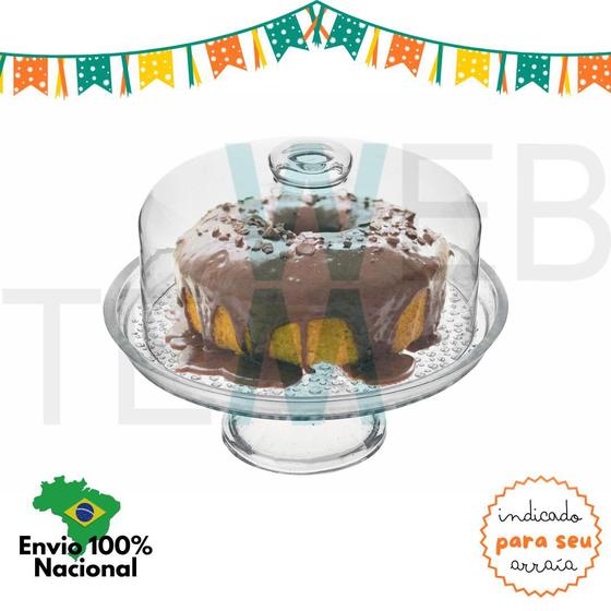 Boleira de Vidro com Pé e Tampa Petit Poa Vitazza Prato 28cm para Bolo, Doce, Sobremesa, Decoração, Organização, Mesa Posta Elegante e Sustentável Menor preço em Boleira de Vidro com Pé e Tampa Petit Poa Vitazza Prato 28cm para Bolo, Doce, Sobremesa, Decoração, Organização, Mesa Posta Elegante e Sustentável