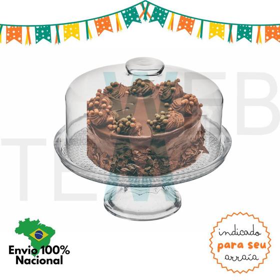 Boleira de Vidro com Pé e Tampa Vitazza Prato 28cm para Bolo, Doce, Sobremesa, Decoração, Organização, Mesa Posta Elegante e Sustentável Menor preço em Boleira de Vidro com Pé e Tampa Vitazza Prato 28cm para Bolo, Doce, Sobremesa, Decoração, Organização, Mesa Posta Elegante e Sustentável