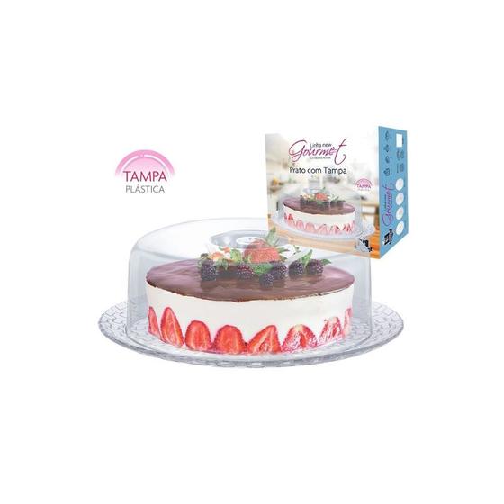 Boleira Gourmet de Vidro Bari 32cm - Ruvolo Menor preço em Boleira Gourmet de Vidro Bari 32cm - Ruvolo