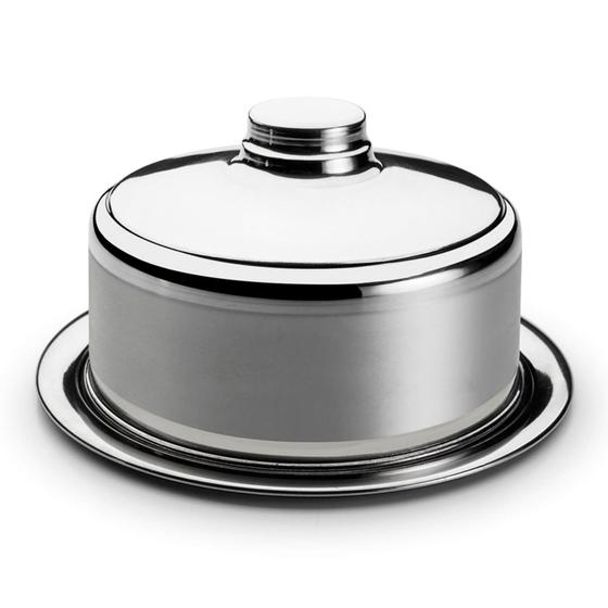 Imagem de Boleira prato porta bolo com tampa boleira de alumínio 28x12
