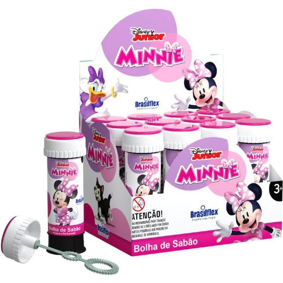 Imagem de Bolha de Sabão Minnie 60ML com Jogo  Caixa com 12 Unidades