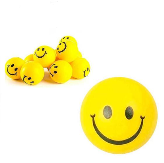 Imagem de Bolinha Amarela Smile Massagem Bem Estar Anti Stress Amarela