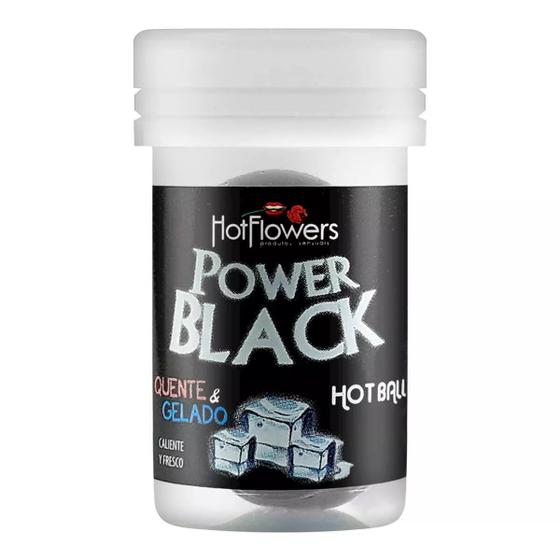 Imagem de Bolinha Gel de Massagem Hot Ball Efeito Esfria Esquenta Ice Power Black