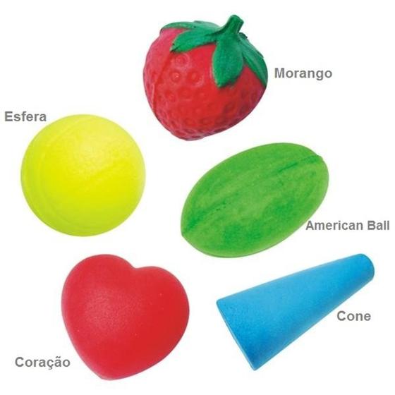 Imagem de Bolinha Para Fisioterapia Reabilitação Massagem Cores Variadas - Kit com 3 Unidades