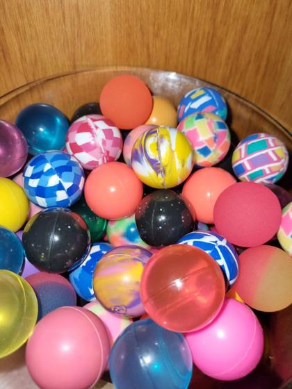 Imagem de Bolinha Pula Pula Infantil 32mm - 10 unidades, cores sortidas
