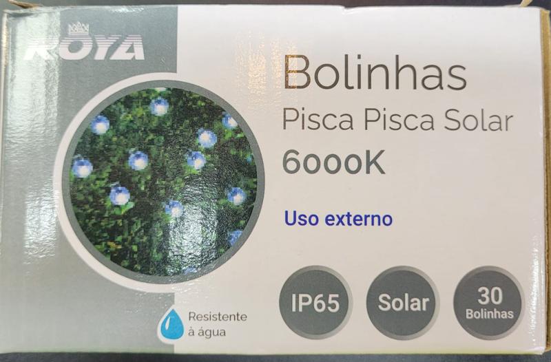 Imagem de Bolinhas pisca pisca solar 6000k
