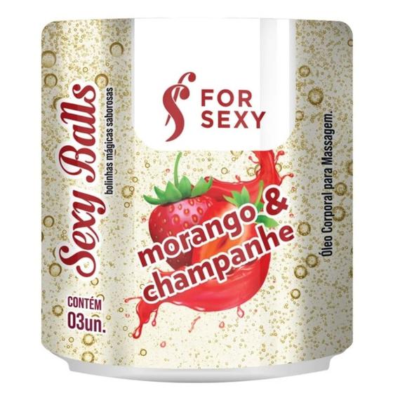 Imagem de Bolinhas-sexy-balls-beijaveis-morango-com-champagne-com-3-unidades