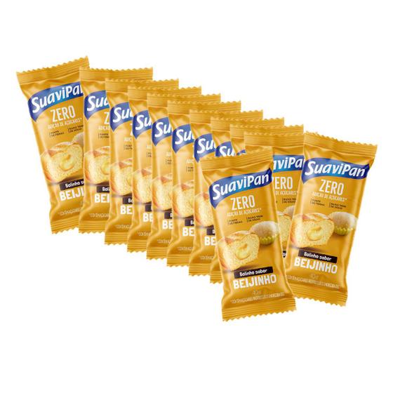 Imagem de Bolinho Zero Sabor Beijinho Display com 12 un de 40g - Suavipan