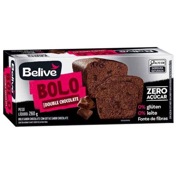 Imagem de Bolo Double Chocolate C/ Gotas S/ Gluten BELIVE 260g