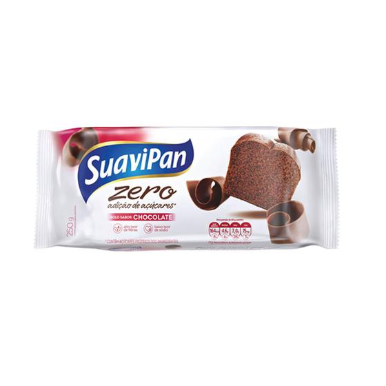 Imagem de Bolo Zero Adição de Açúcares Sabor Chocolate 250g - Suavipan