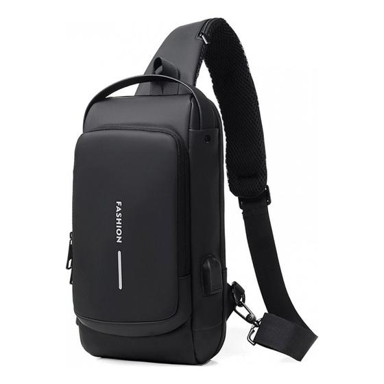 Imagem de Bolsa anti-roubo esportiva com carregamento USB para homens