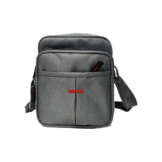 Imagem de Bolsa Bag Pequena Masculino Couro Tiracolo Transversal Ombro Resistente Lateral Preto Reforçado Moderna Presente Barata