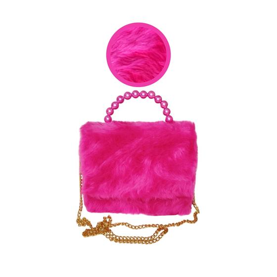 Imagem de Bolsa Barbie Kids Fantasy Peluciada Pink Infantil Menina